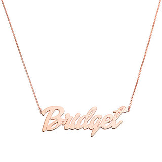 Sterling Silver Medium Bold Script Name Necklace