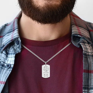 Engraved Soccer Dog Tag 20 Necklace