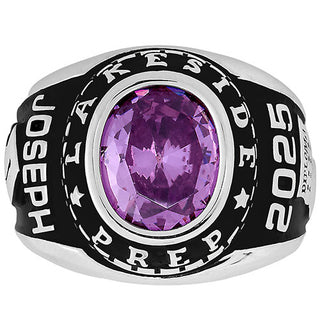 Men's CELEBRIUM Traditional Oval Stone Class Ring