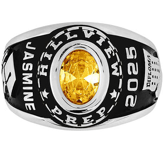 Ladies CELEBRIUM Traditional Oval Stone Class Ring
