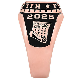 Ladies Rose Gold CELEBRIUM Traditional Oval Stone Class Ring