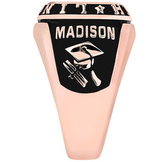 Ladies Rose Gold CELEBRIUM Double Row Traditional Class Ring