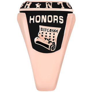 Ladies Rose Gold CELEBRIUM Double Row Traditional Class Ring