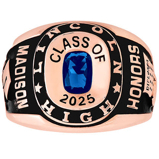 Ladies Rose Gold CELEBRIUM Double Row Traditional Class Ring