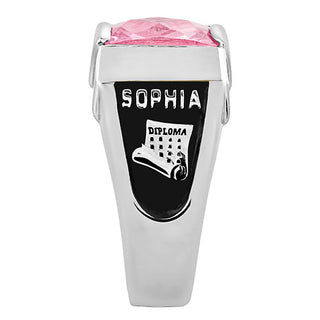 Ladies Platinum Plated CELEBRIUM Art Deco Class Ring
