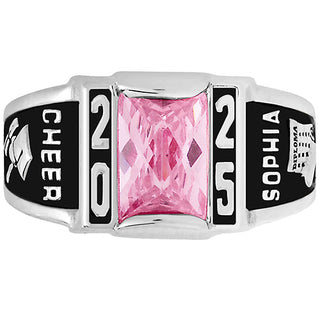 Ladies Platinum Plated CELEBRIUM Art Deco Class Ring