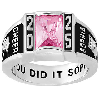 Ladies Platinum Plated CELEBRIUM Art Deco Class Ring