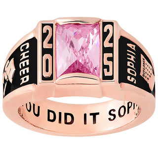 Ladies Rose Gold CELEBRIUM Art Deco Class Ring