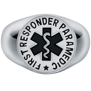 Men's Sterling Silver Signet First Responder Ring