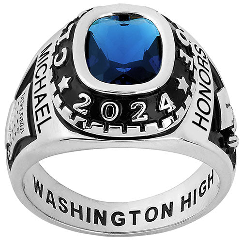 Men's Silver Birthstone 2024 Class Ring – Limoges Jewelry