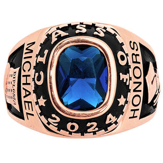 Men's 14K Rose Celebrium Birthstone 2024 Class Ring