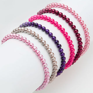 6mm Colored Shell Pearl Bracelet 7.5"+1" - Your Choice
