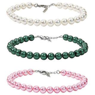 6mm Colored Shell Pearl Bracelet 7.5"+1" - Your Choice