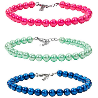 6mm Colored Shell Pearl Bracelet 7.5"+1" - Your Choice
