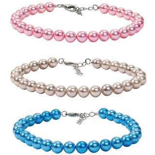 6mm Colored Shell Pearl Bracelet 7.5"+1" - Your Choice
