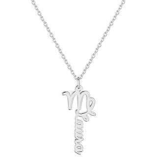 Zodiac Sign Vertical Name Necklace