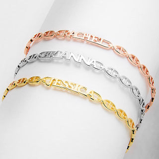 Frozen Mariner Chain Name Cuff Bracelet