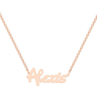 Sterling Silver Bold Script Name with Free Hoop Earrings