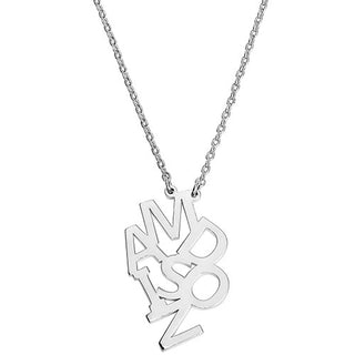 Vertical Puzzle Name Necklace