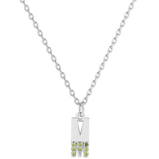 Bold Initial Dipped Birthstone Necklace