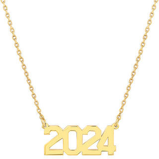 2 to 4 Digit Plaque Necklace