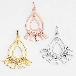 Double Teardrop Dainty Name Drop Earrings