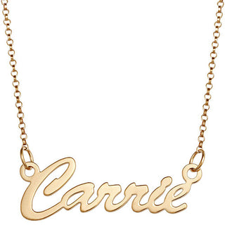 Sterling Silver Kid's Hollywood Script Name 16 Necklace
