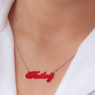 Fancy Script Acrylic Name Necklace