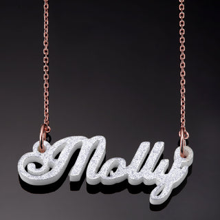 Fancy Script Acrylic Name Necklace