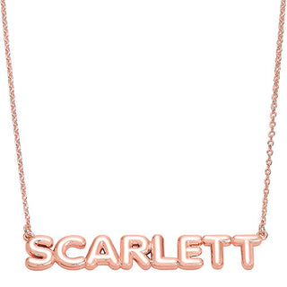 Balloon Letters Whimsical Name Necklace
