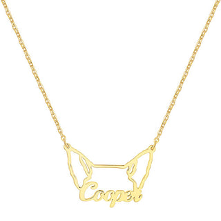 Gold over Sterling Personalized Dog Breed Necklace