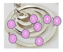 Engraved Concentric Circle Pendant with Heart Necklace