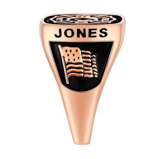 Women's Rose Gold Celebrium Fire Dept First Responder Ring