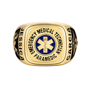 Women's Gold over Sterling EMT First Responder Ring