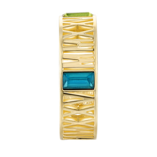 Women's Gold Over Sterling Roman Numeral 2025 Birthstone Class Ring