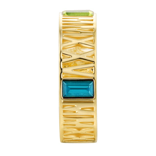 Women's Gold Plated CELEBRIUM Roman Numeral 2025 Birthstone Class Ring