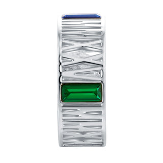 Men's Sterling Silver Roman Numeral 2025 Birthstone Class Ring