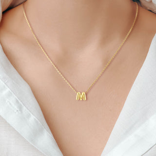 Sterling Silver Mini Uppercase Balloon Initial Necklace