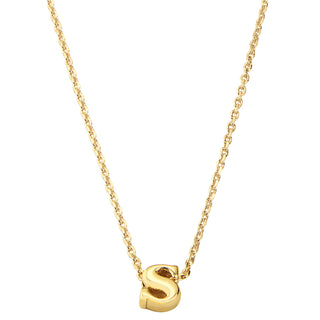 Sterling Silver Mini Lowercase Classic Initial Neckace