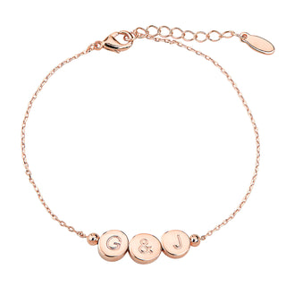 Engraved Slider Charms Station Bracelet