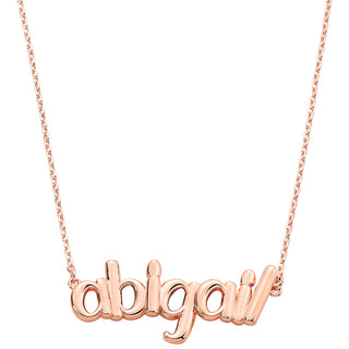 Staggered Lowercase Balloon Letters Name Necklace