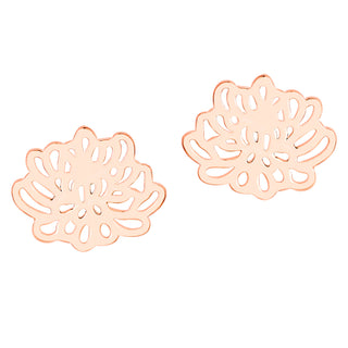 Birthmonth Flower Button Stud Earrings