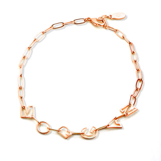 Open Letter Name Paperclip Chain Bracelet