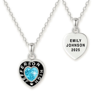 Women's CELEBRIUM Heart Birthstone Personalized Graduation/ Class Necklace