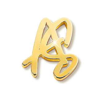 Sterling Silver Stacked Script Initials Earring