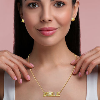 Hollywood Marquee Initial Earrings