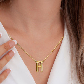 Hollywood Marquee Initial Necklace
