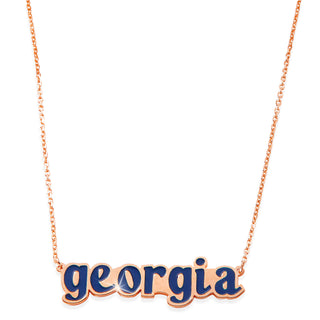 Lowercase Enamel Name Necklace