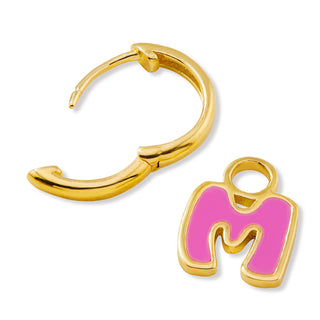 Uppercase Enamel Balloon Initial Earrings