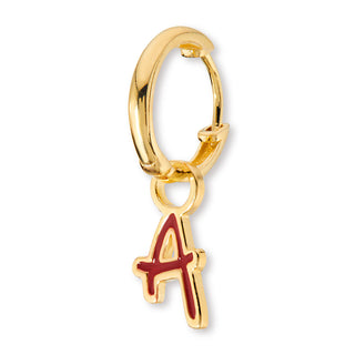 Bold Uppercase Initial Enamel Earrings